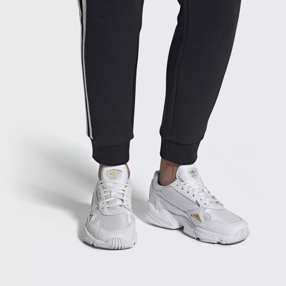 Adidas Falcon Tenis Blancos Para Mujer (MX-63178)